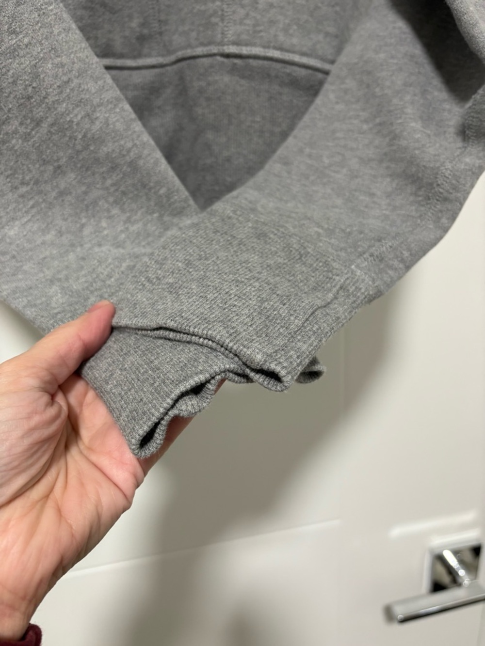 lululemon athletica Gray Patch Sweatshirt with Bright Green Logo - Picture 4 of 6